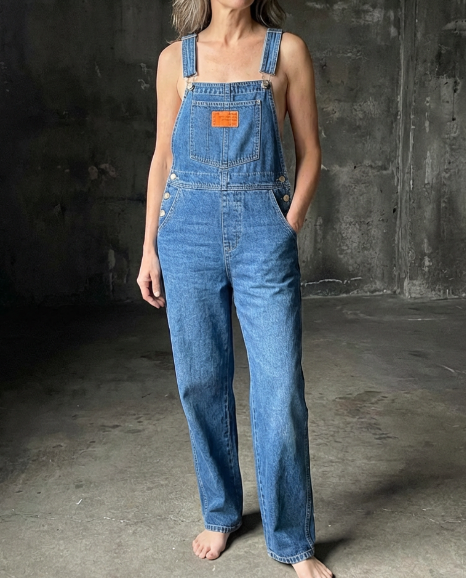 Harper | Straight Leg Bib Denim Overalls